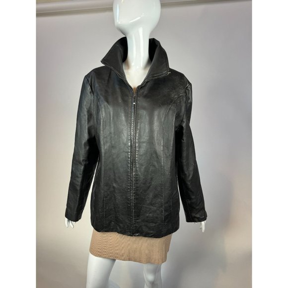 East 5th Zip Front Jacket Size XL Black Genuine Leather - Picture 15 of 16